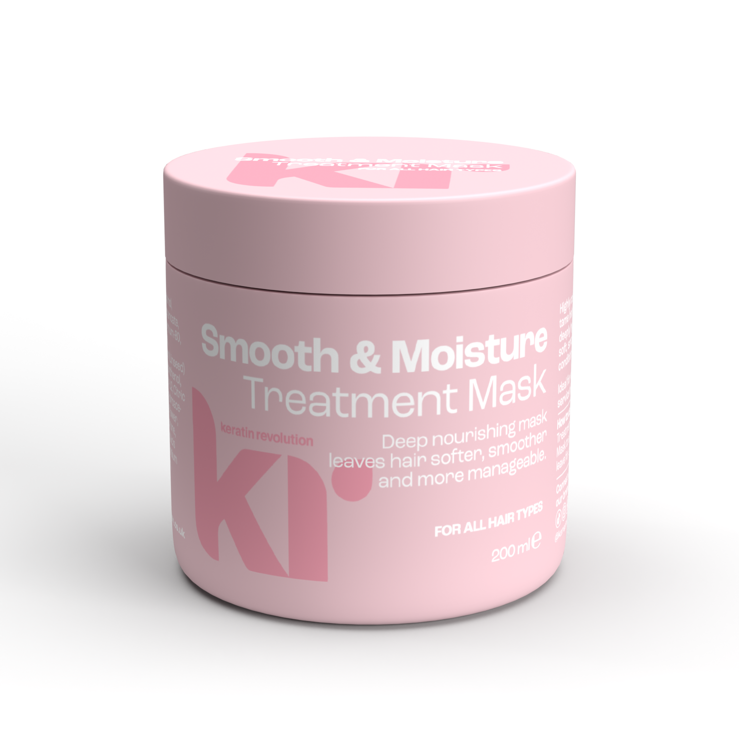 Keratin Revolution Smooth Moisture Treatment Mask 200ml Trade Hair Supplies