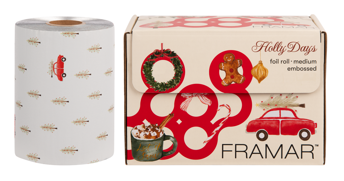 Framar Holly Days 320ft Embossed Roll
