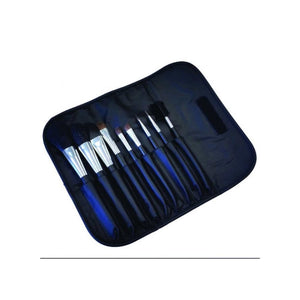 HIVE OF BEAUTY Hive Solutions 9 Piece Brush Set in Black Wallet