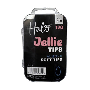 PURE NAILS Halo Jellie Tips - Almond Soft Tips Sizes 0-11