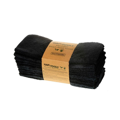 HairTools Microfibre bleach proof towels per doz - Black
