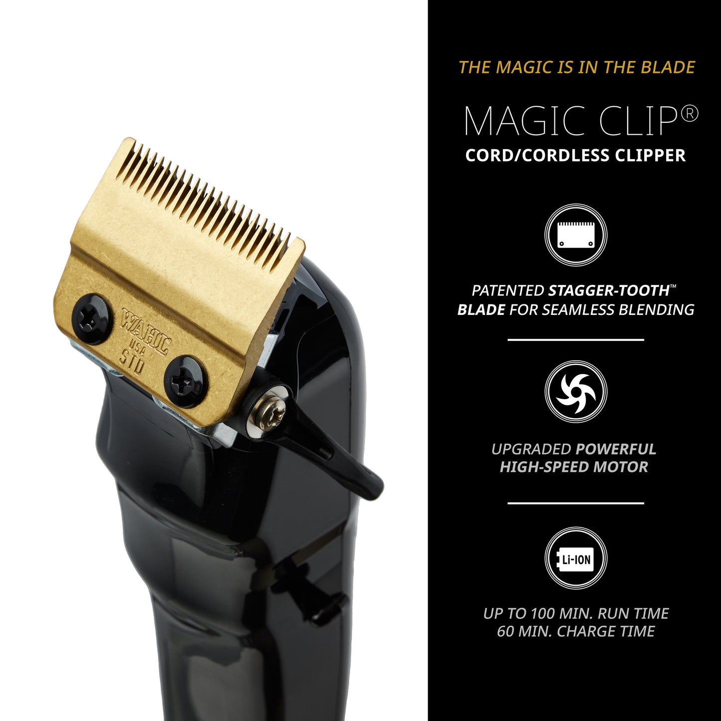 Wahl 5* Cordless Black Magic Clip Clipper