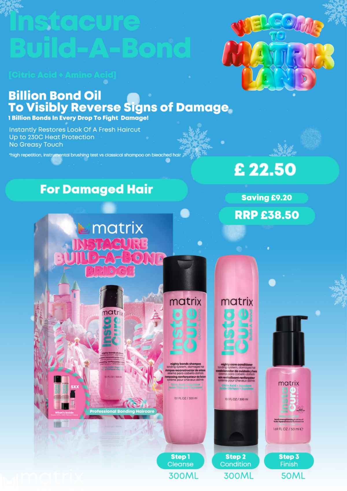 Matrix InstaCure Build-A-Bond Bridge Christmas Gift Set