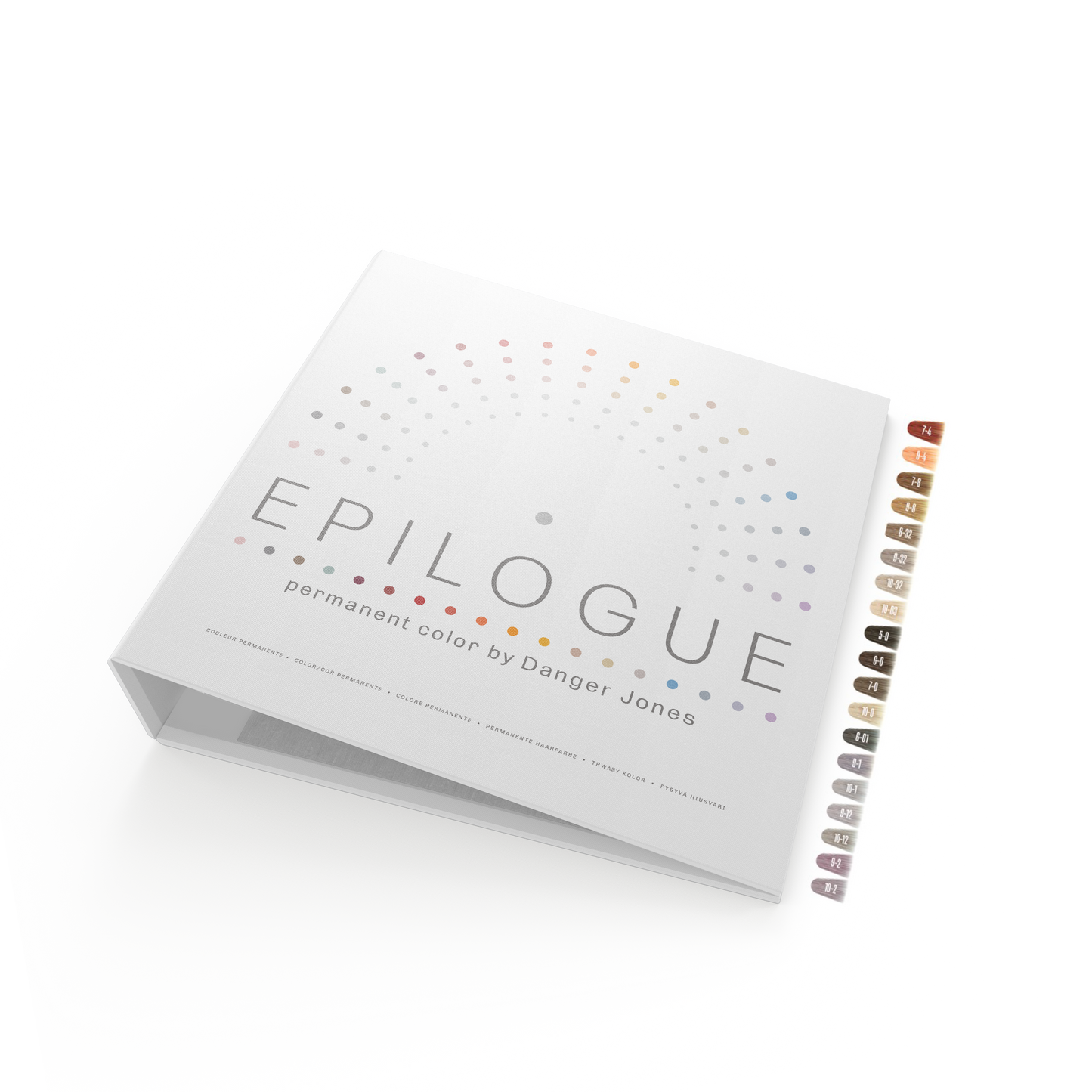Epilogue color swatch book on a white background