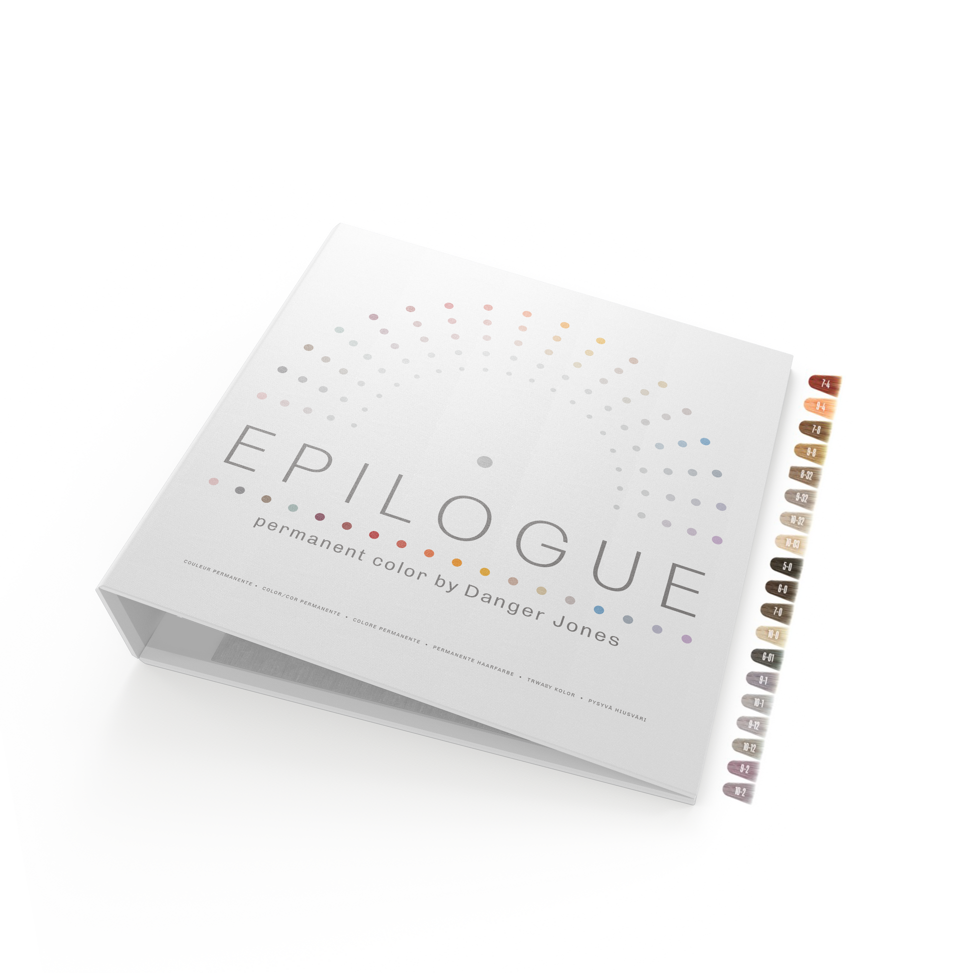 Epilogue color swatch book on a white background