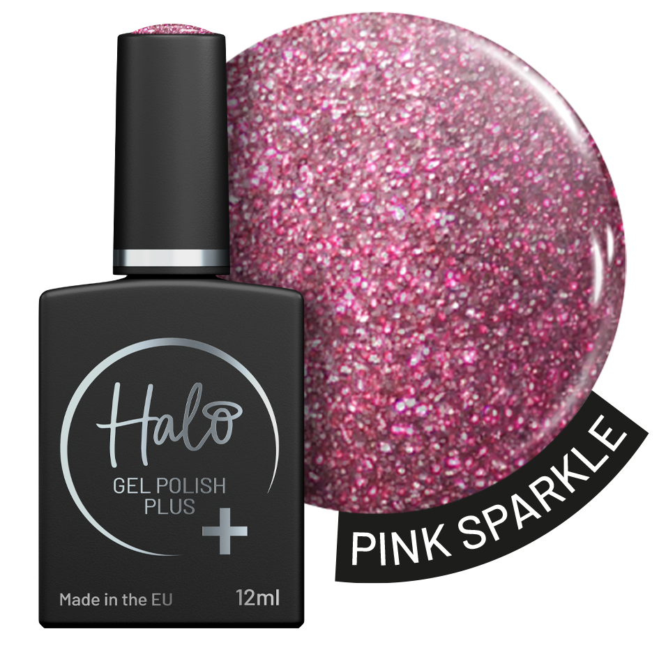 Halo Gel Polish Plus 12ml Pink Sparkle