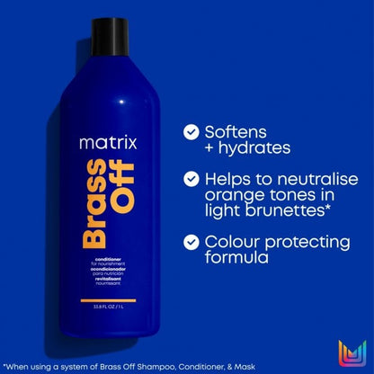 Matrix Brass Off Pigmented Blue Conditioner 1000ml