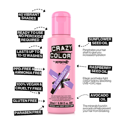 Crazy Color Hair Colour Creme 100ml - 54 Lavender