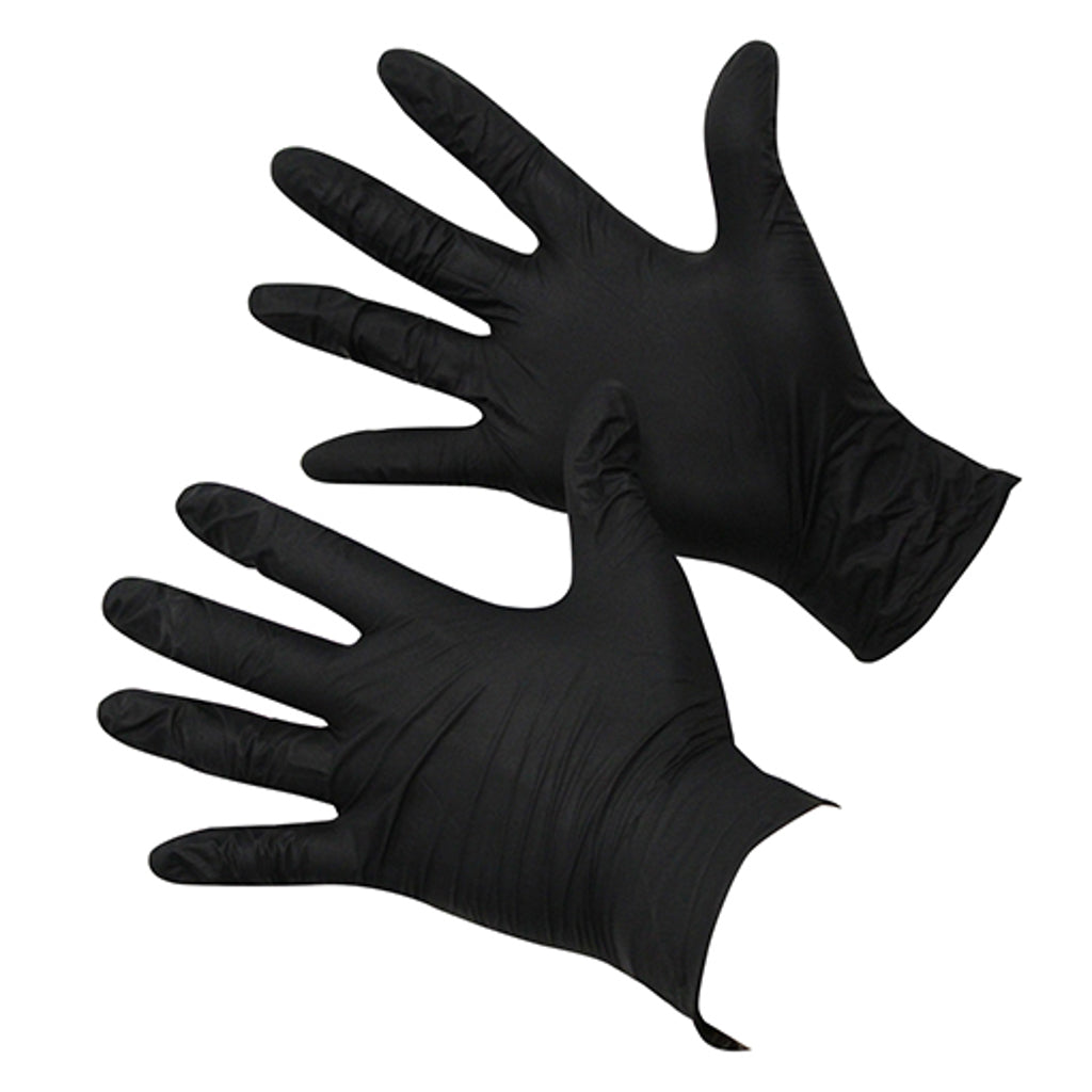 Nitrile BLACK Medium Gloves Box 100