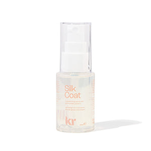KMS Silk Coat hair product bottle on a white background