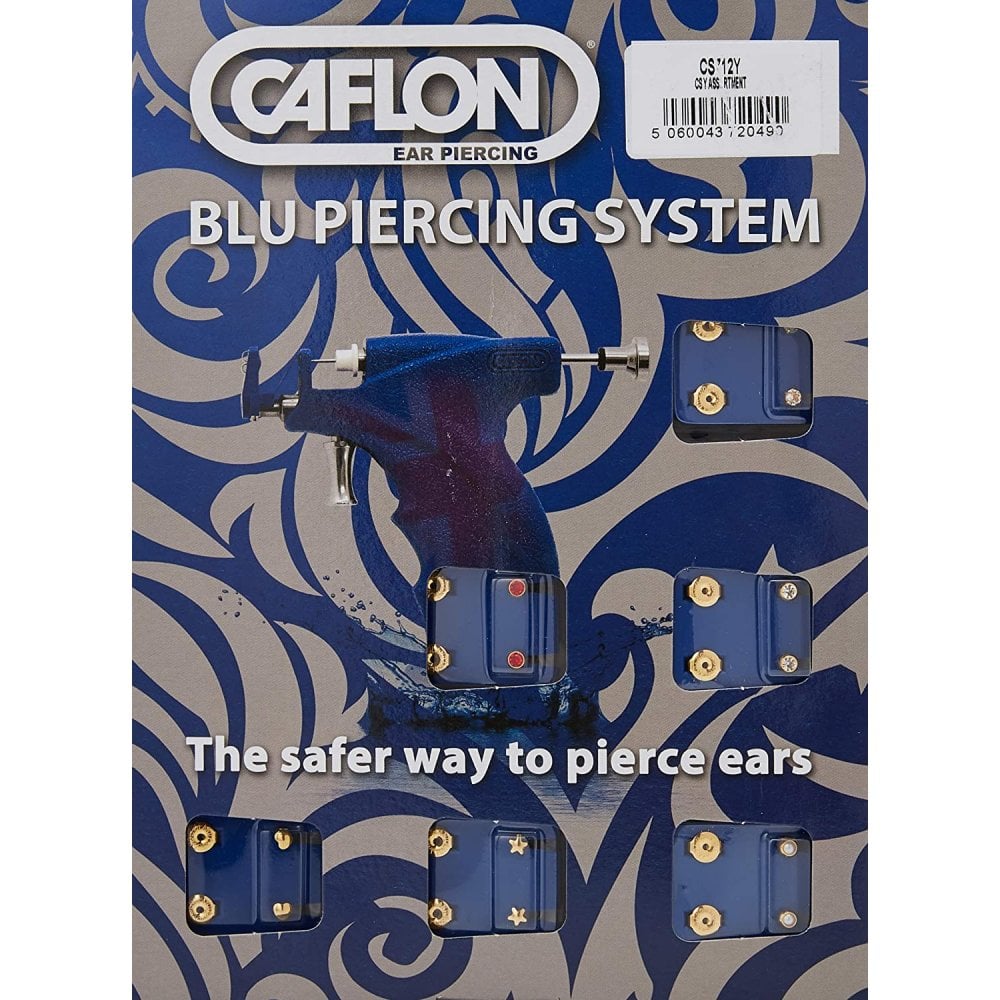 Caflon Blu Ear Piercing Studs With Claw Set Crystal In Steel Gilded In Fine Gold 1 107y Caflon Blu Ear Piercing Studs With Claw Set Crystal In Steel Gilded In Fine Gold 1 107y