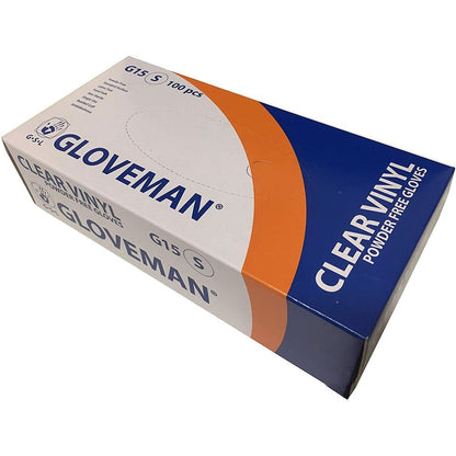 GLOVEMAN Gloveman Vinyl Disposable Powder Free Gloves Box 100