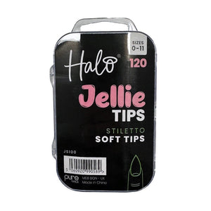 PURE NAILS Halo Jellie Tips - Stiletto Soft Tips sizes 0-11